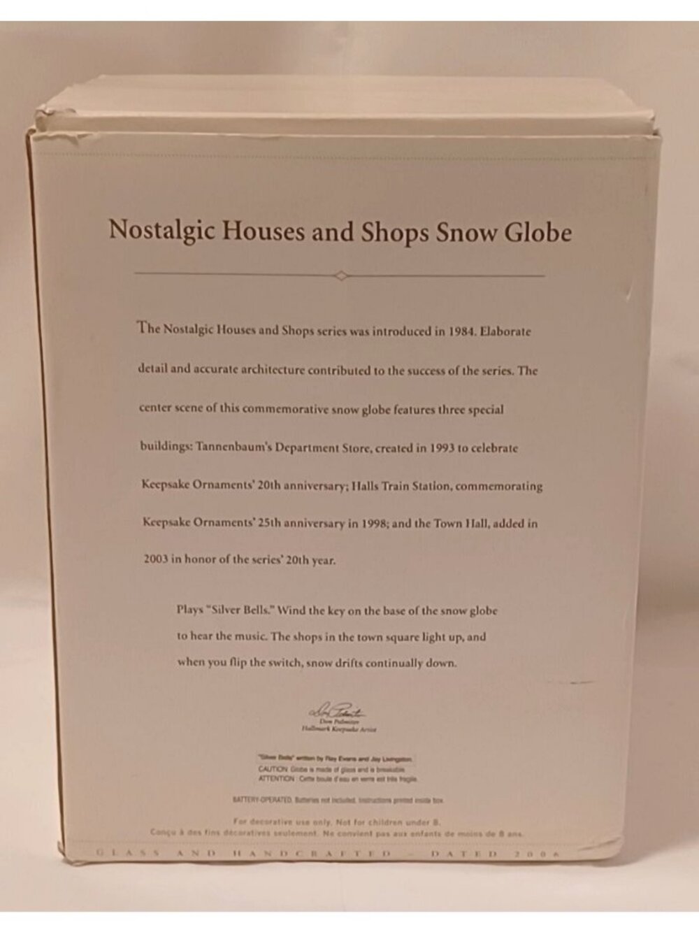 Hallmark Keepsake 2006 Nostalgic House & Shops snow globe Rare Hard to Find READ - Picture 12 of 16